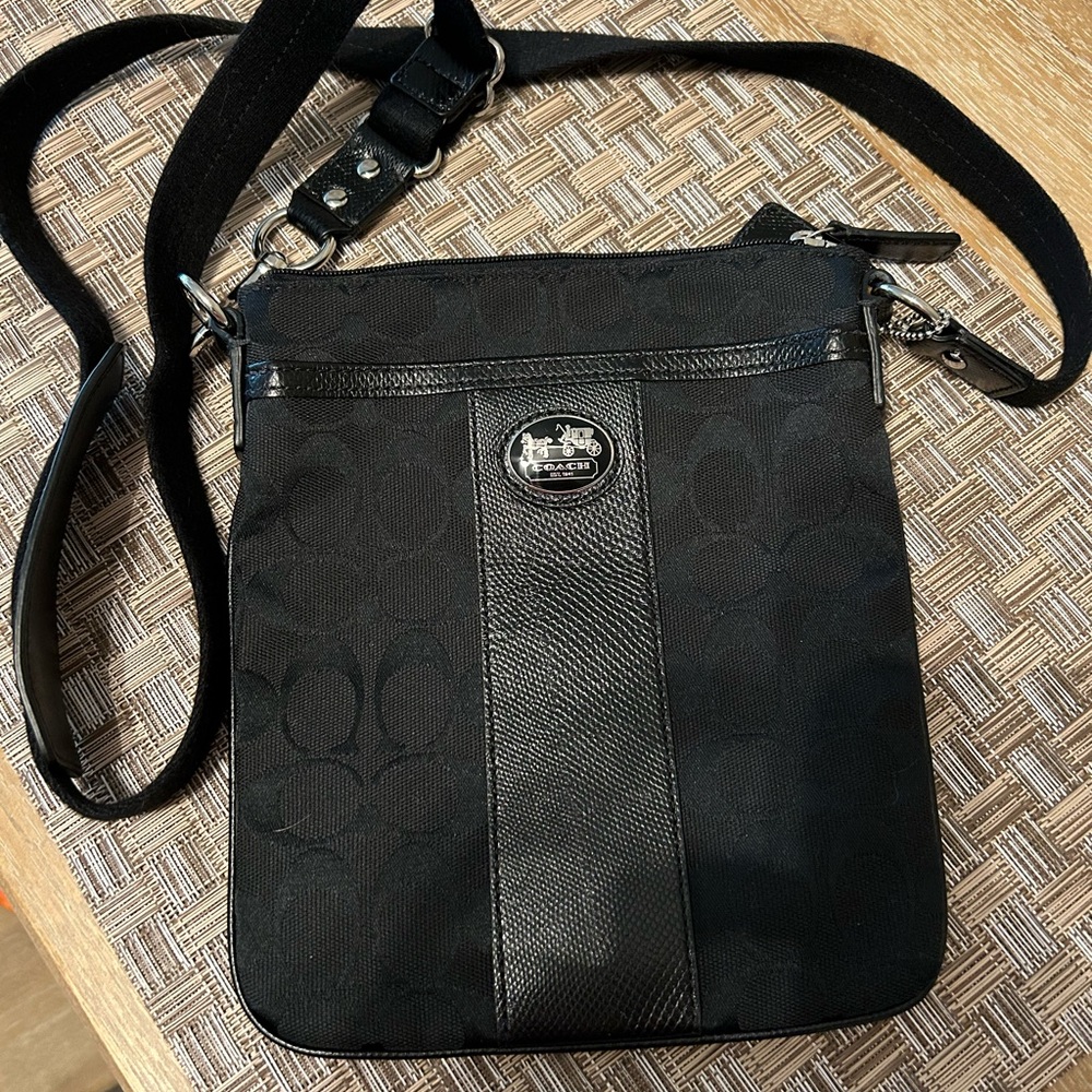 Black Coach crossbody bag